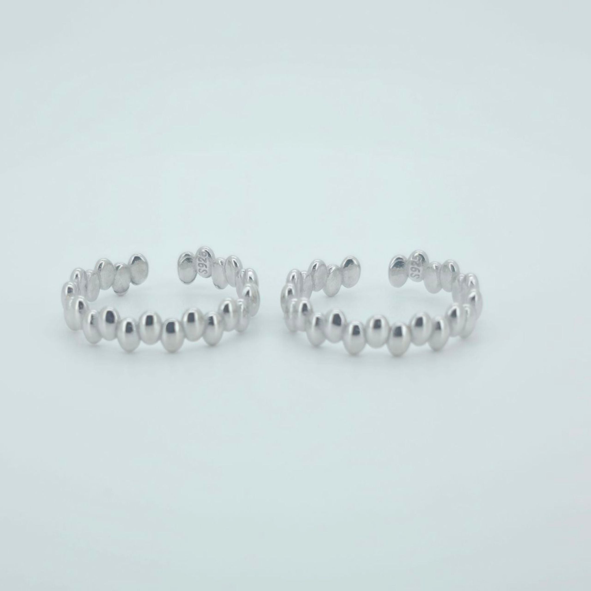925 Sterling Silver Beaded Toe Ring
