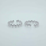 925 Sterling Silver Beaded Toe Ring