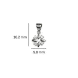 925 Sterling Silver Openwork Floral Pendant with Cubic Zirconia