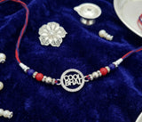 Cool Bhai 925 Sterling Silver Rakhi with CZ Circle