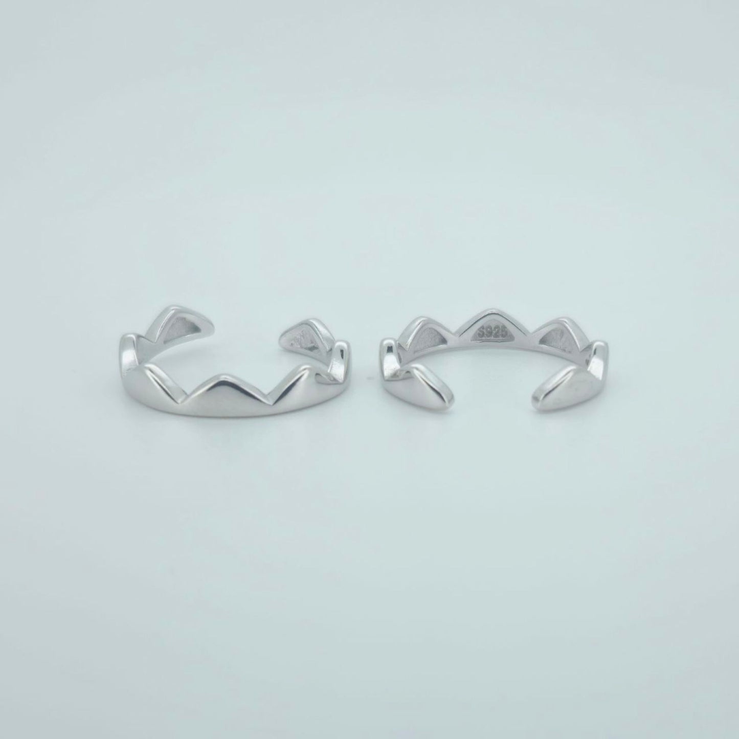 Chevron Wave Design 925 Sterling Silver Toe Ring