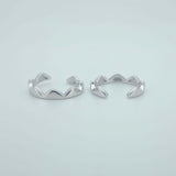 Chevron Wave Design 925 Sterling Silver Toe Ring