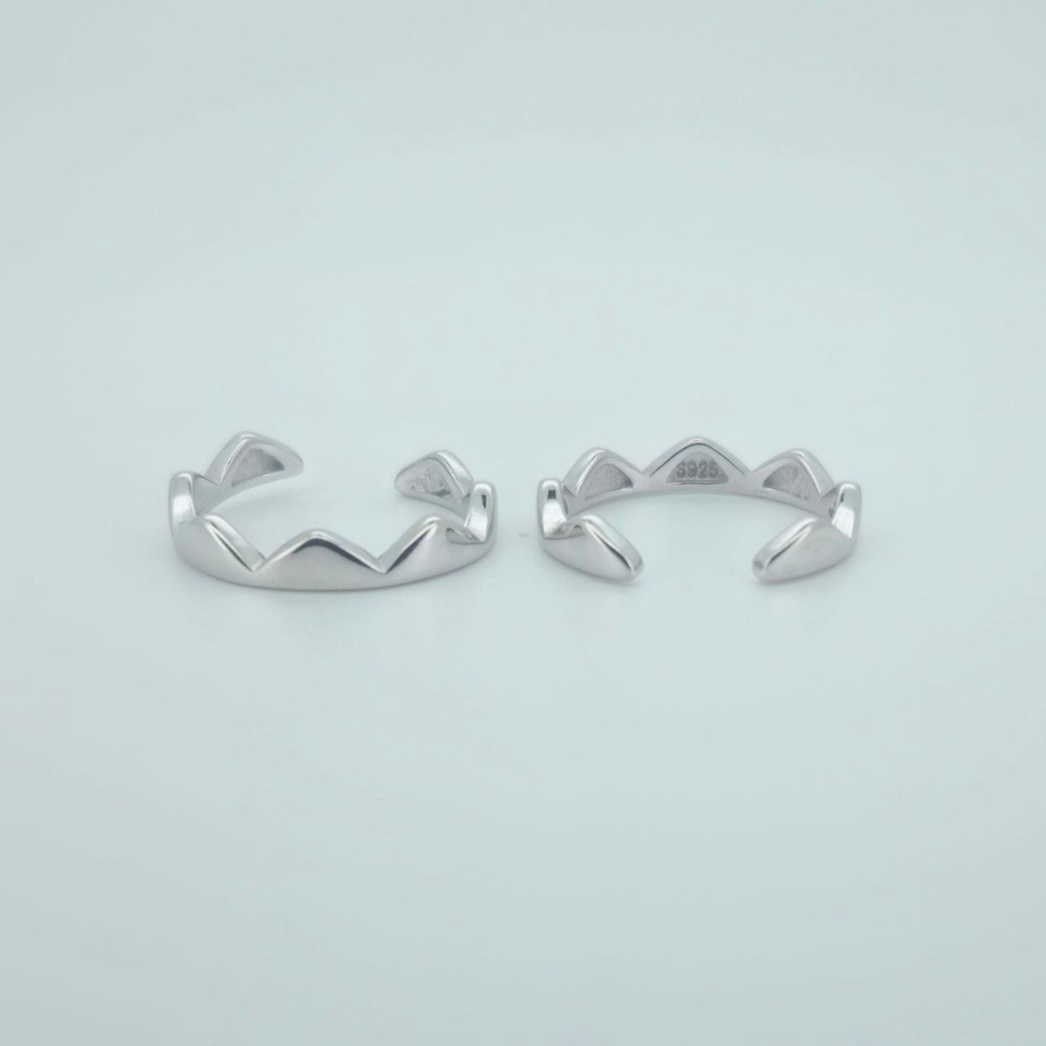 Chevron Wave Design 925 Sterling Silver Toe Ring
