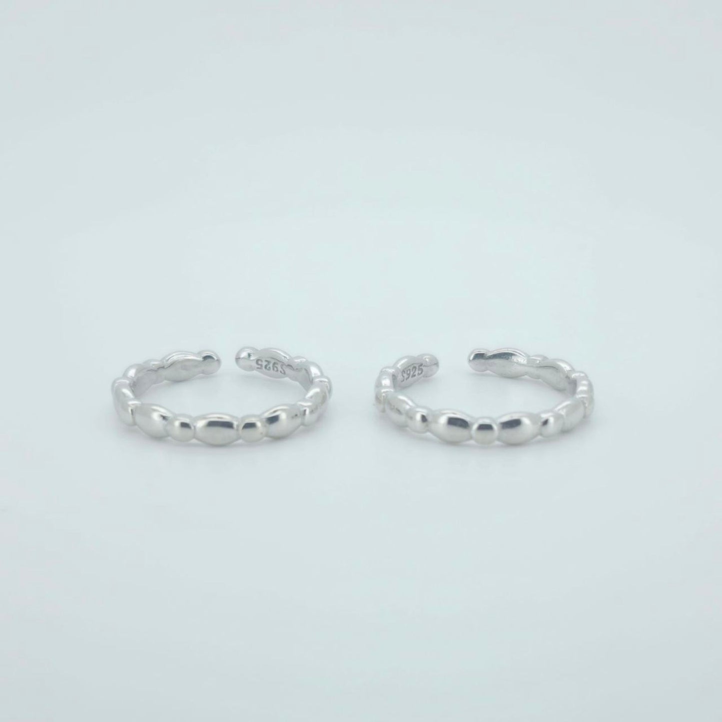 Minimal Beaded 925 Sterling Silver Toe Ring