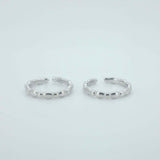 Minimal Beaded 925 Sterling Silver Toe Ring