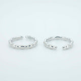 Minimal Beaded 925 Sterling Silver Toe Ring