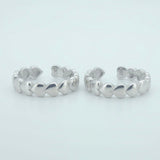 925 Sterling Silver Heart Toe Rings