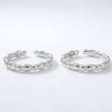 Minimal Beaded 925 Sterling Silver Toe Ring