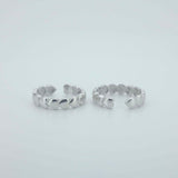 925 Sterling Silver Heart Toe Rings