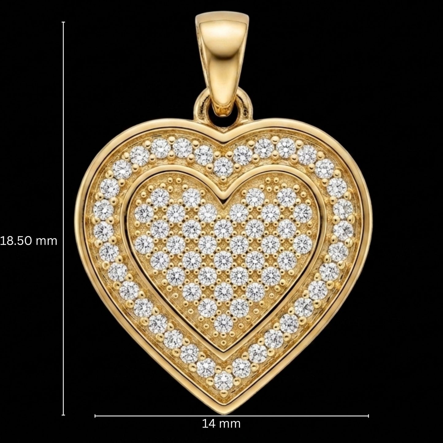 Heart-Shaped Lab-Grown Diamond Pendant Necklace in Sterling Silver with Chain