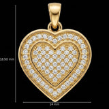 Heart-Shaped Lab-Grown Diamond Pendant Necklace in Sterling Silver with Chain