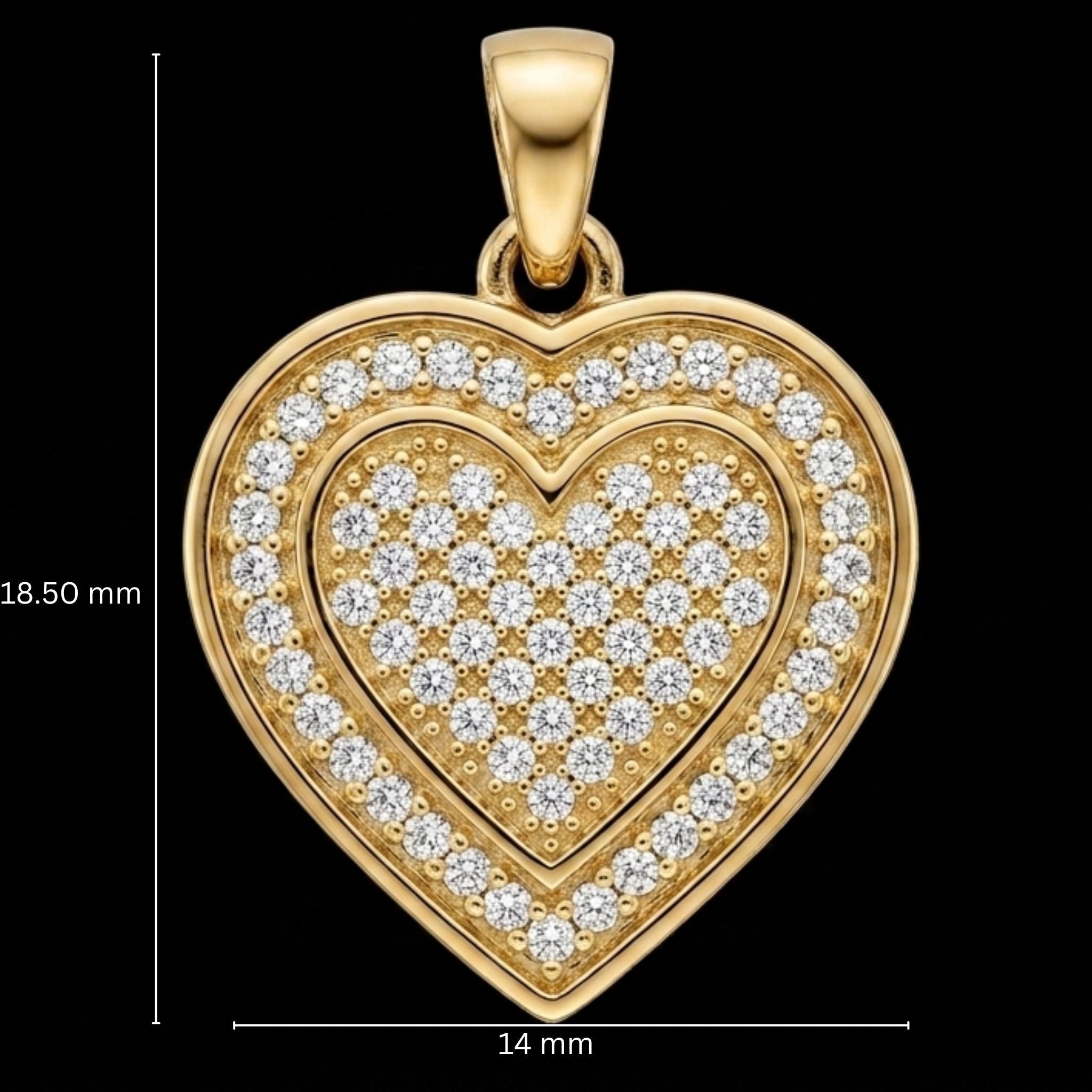 Heart-Shaped Lab-Grown Diamond Pendant Necklace in Sterling Silver with Chain