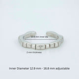 925 Sterling Silver Textured Toe Ring
