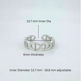 925 Sterling Silver Infinity Design Toe Ring