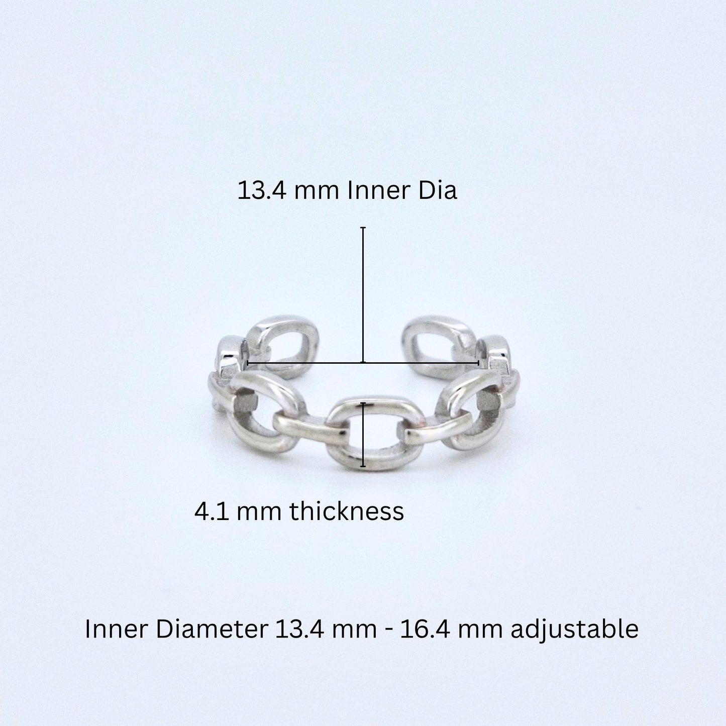 925 Sterling Silver Chain Link Toe Ring