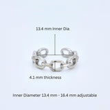 925 Sterling Silver Chain Link Toe Ring