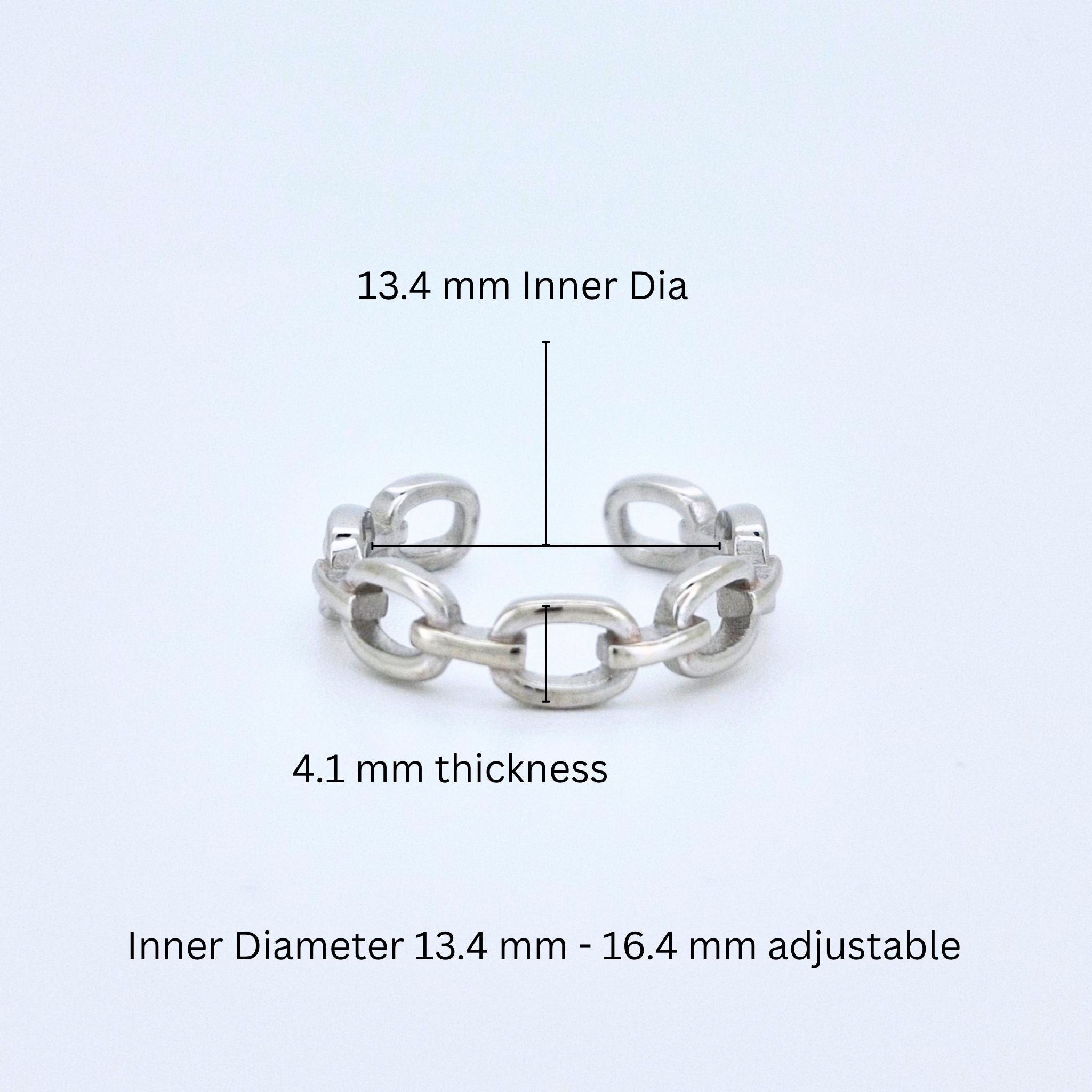925 Sterling Silver Chain Link Toe Ring
