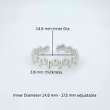 925 Sterling Silver Beaded Toe Ring