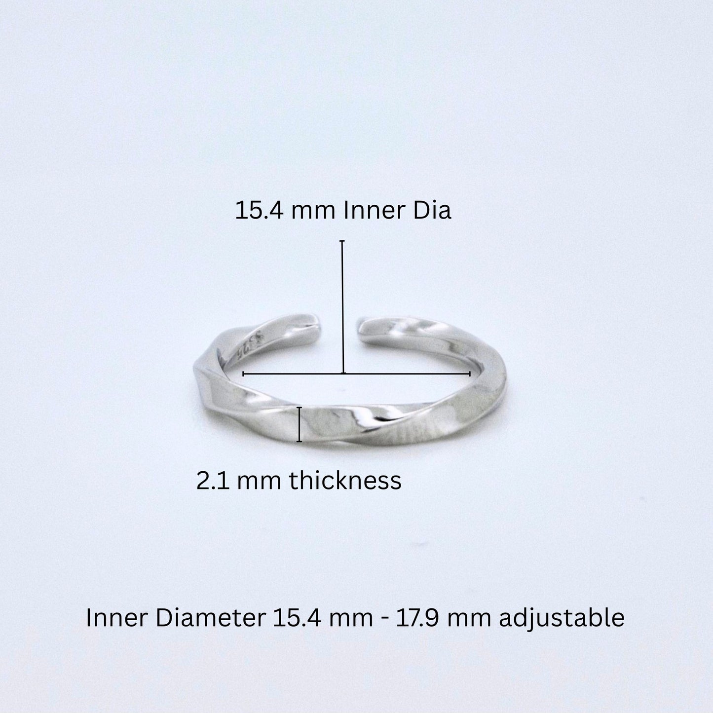 Twisted Wave Design 925 Sterling Silver Toe Ring