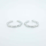 925 Sterling Silver Textured Toe Ring