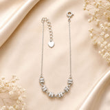 925 Sterling Silver Geometric CZ Link Bracelet