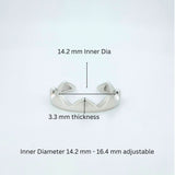 Chevron Wave Design 925 Sterling Silver Toe Ring