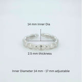 Minimal Beaded 925 Sterling Silver Toe Ring