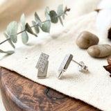 Elegant CZ Rectangle Bar Pendant Set with Chain in 925 Sterling Silver