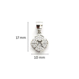 925 Sterling Silver Octagonal Star Pendant with Cubic Zirconia