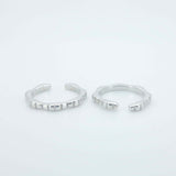 925 Sterling Silver Textured Toe Ring