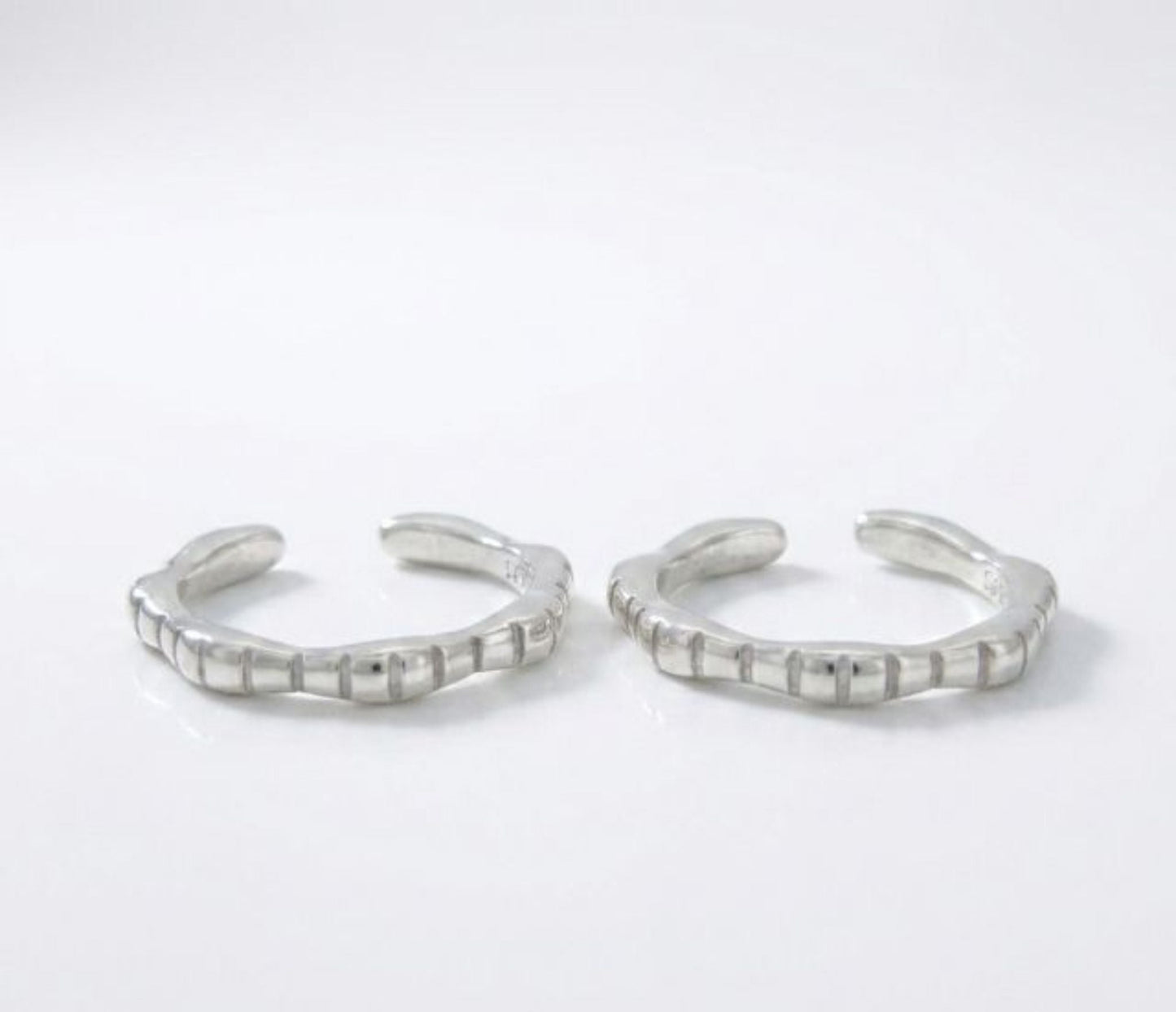 925 Sterling Silver Textured Toe Ring