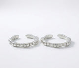 925 Sterling Silver Textured Toe Ring