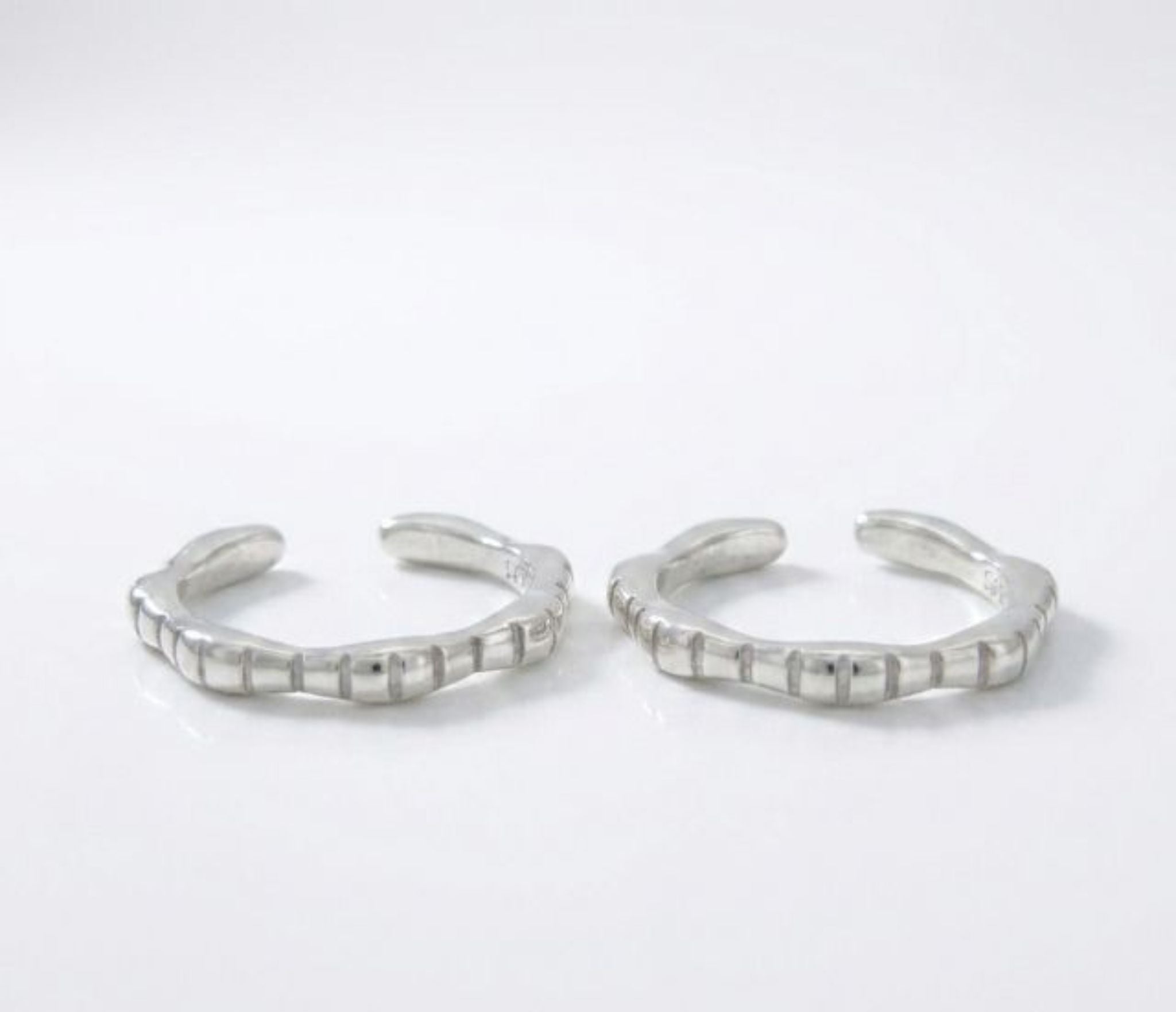 925 Sterling Silver Textured Toe Ring