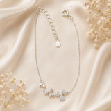 925 Sterling Silver Floral CZ Bracelet