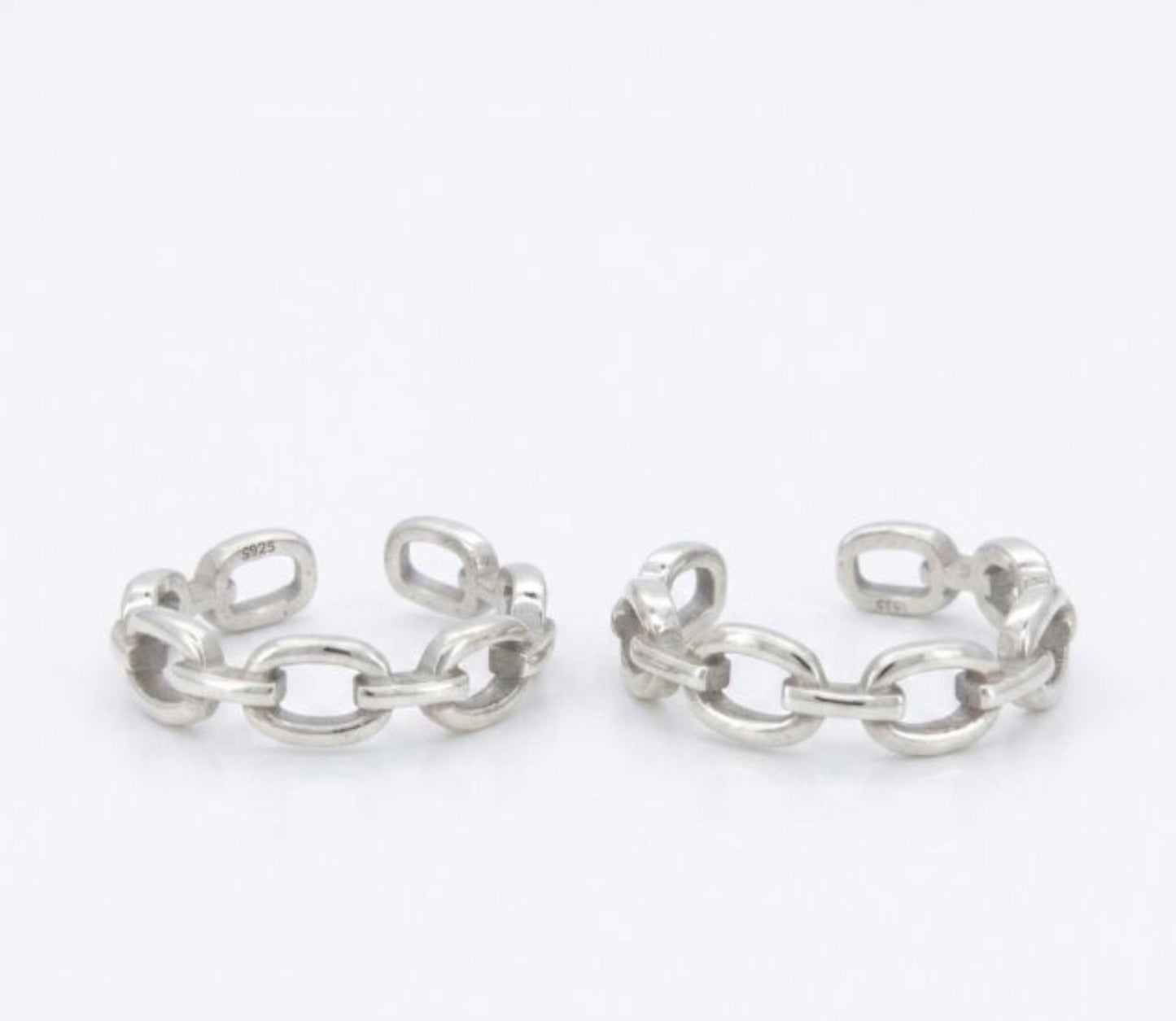 925 Sterling Silver Chain Link Toe Ring