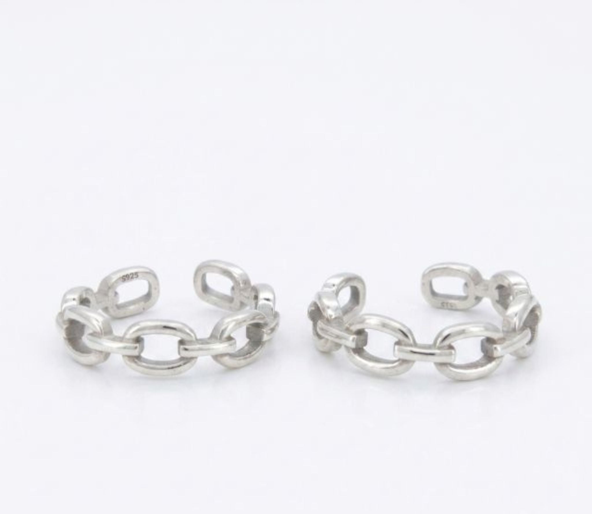 925 Sterling Silver Chain Link Toe Ring