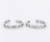 925 Sterling Silver Twisted / Braided Toe Ring