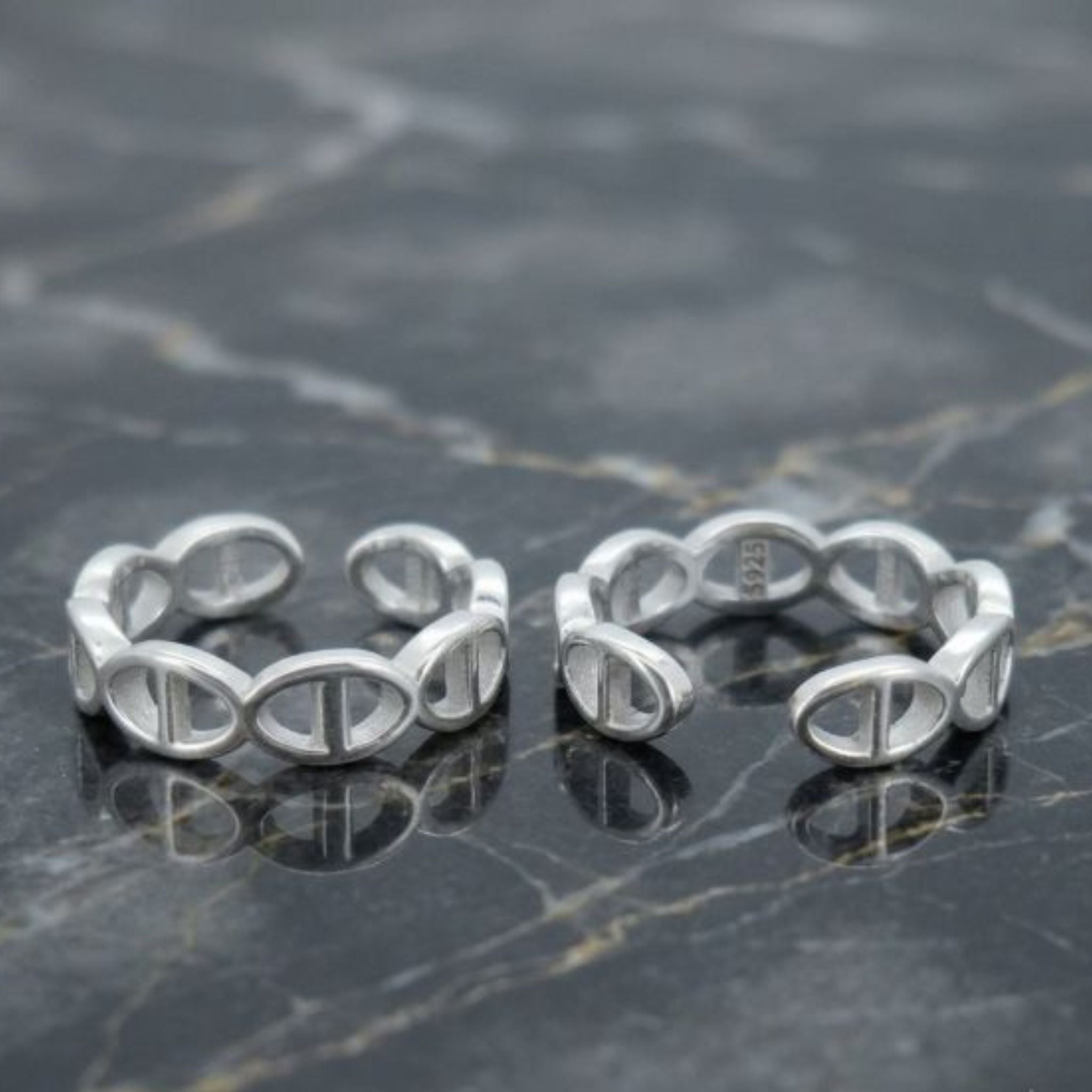 925 Sterling Silver Infinity Design Toe Ring