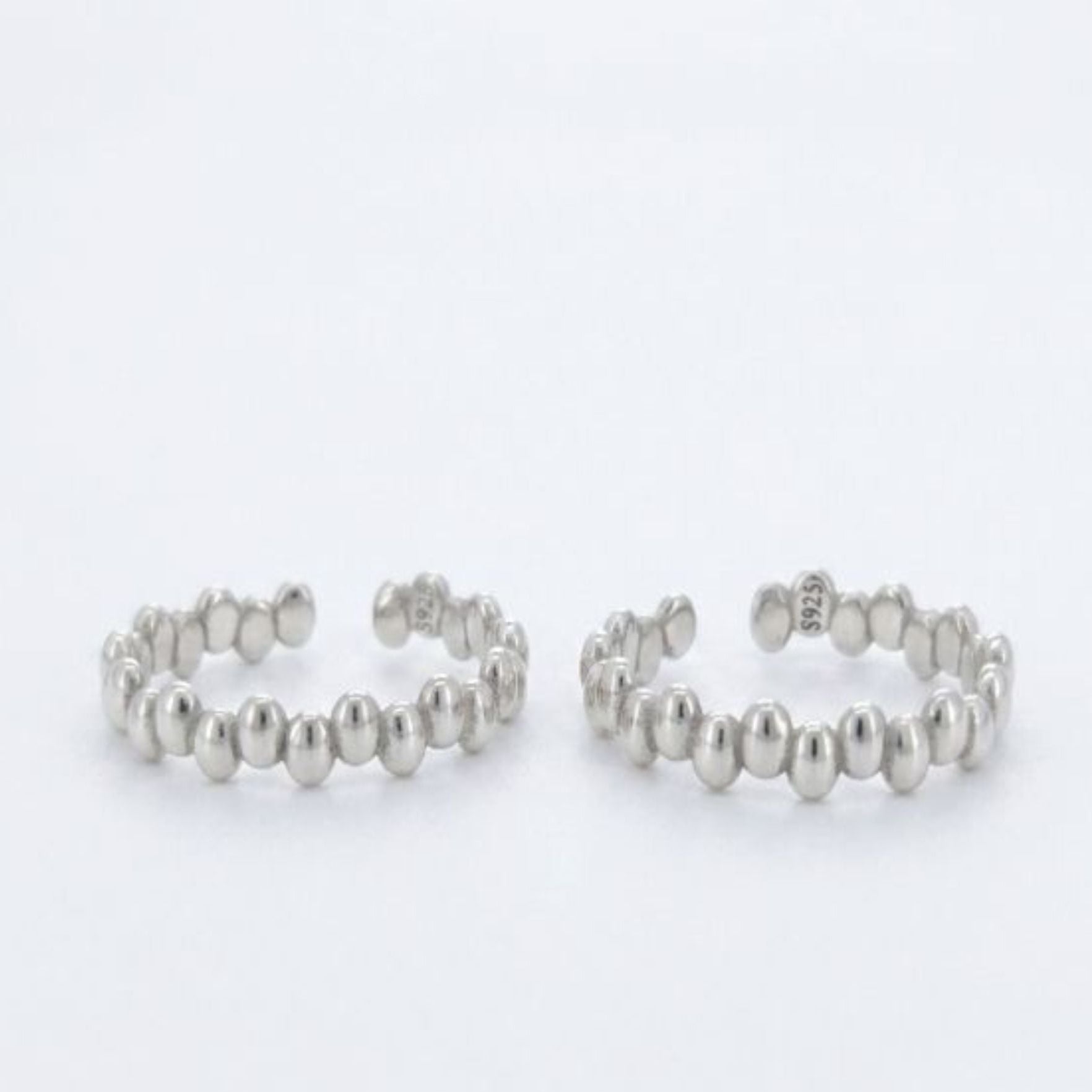 925 Sterling Silver Beaded Toe Ring
