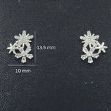 925 Sterling Silver CZ Star Earrings