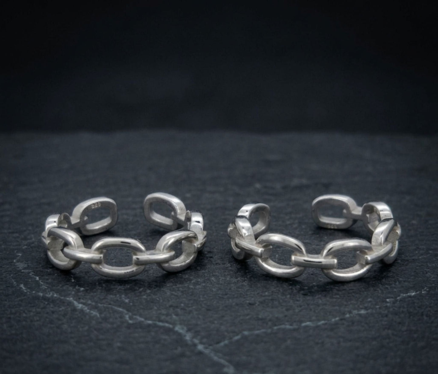 925 Sterling Silver Chain Link Toe Ring