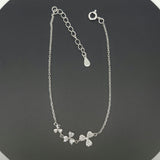 925 Sterling Silver Floral CZ Bracelet