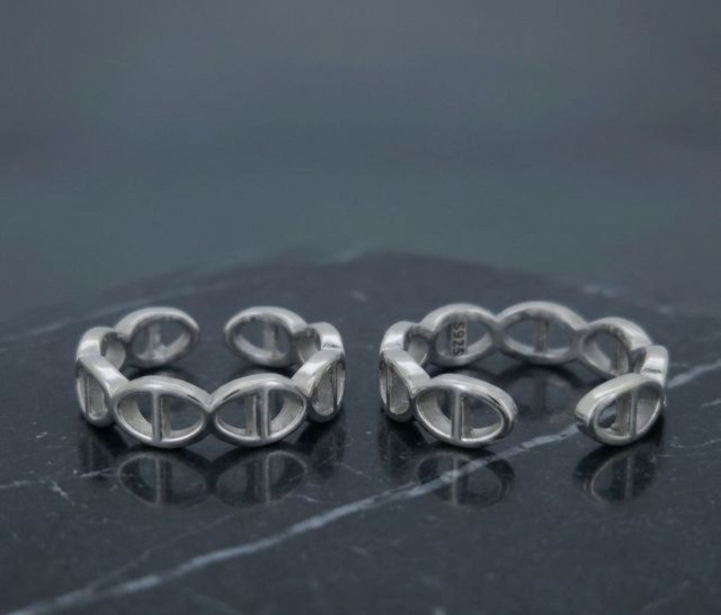 925 Sterling Silver Infinity Design Toe Ring