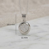 925 Sterling Silver Oval CZ Pendant Set with Chain