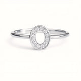 925 Sterling Silver Oval Ring With Cubic Zirconia