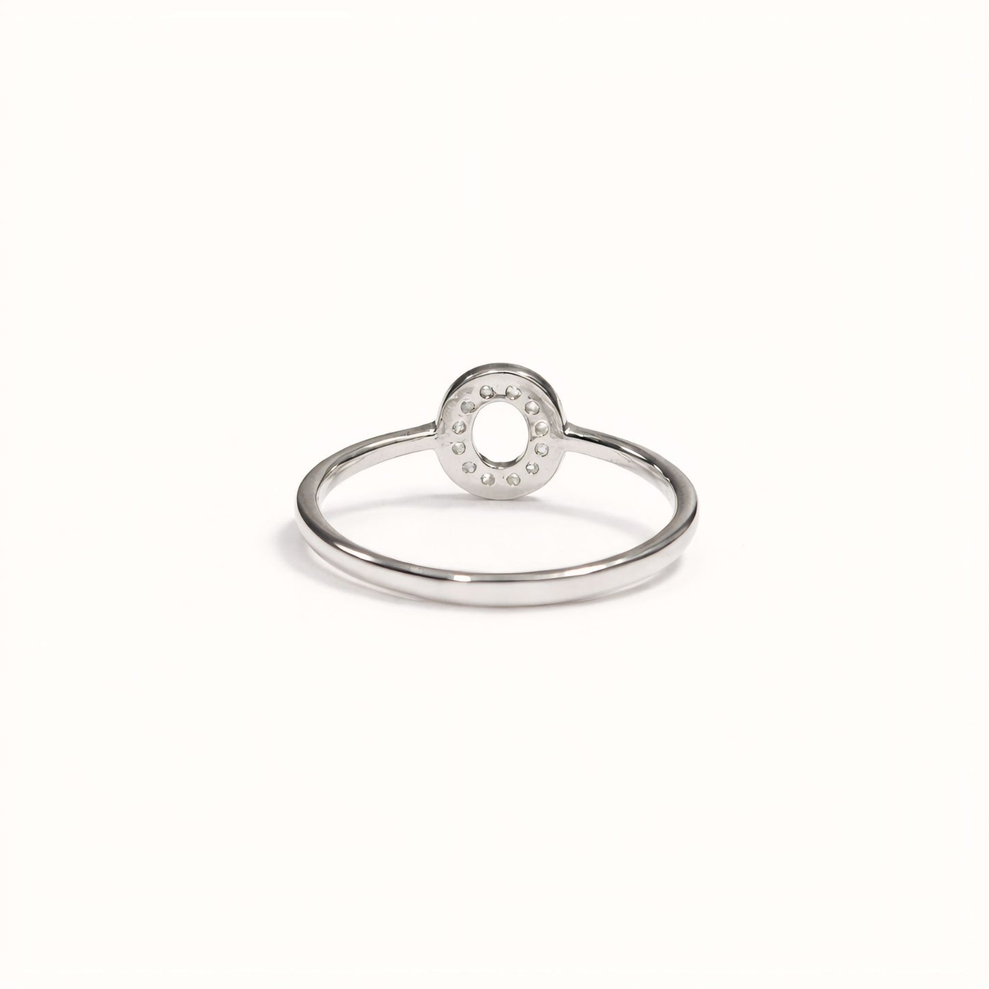 925 Sterling Silver Oval Ring With Cubic Zirconia