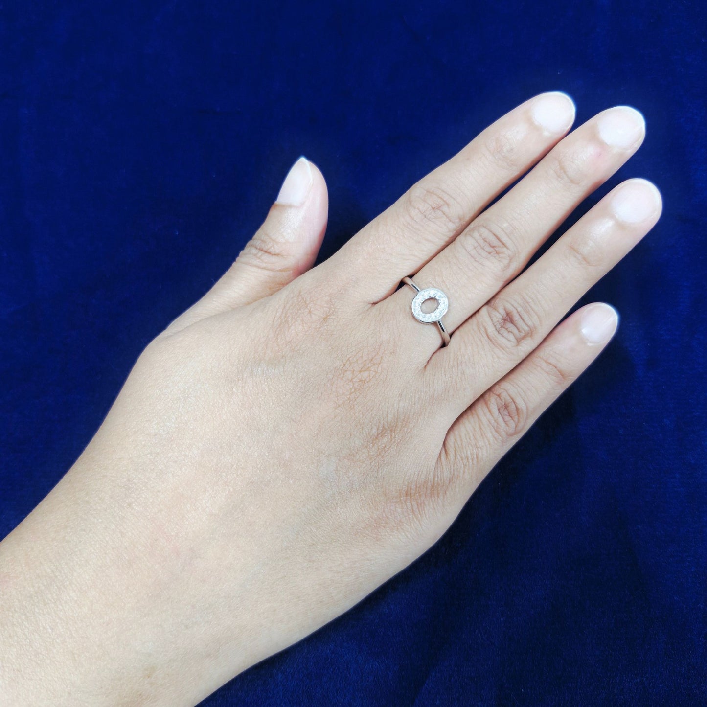 925 Sterling Silver Oval Ring With Cubic Zirconia
