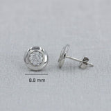 925 Sterling Silver Round CZ Pendant Set with Chain