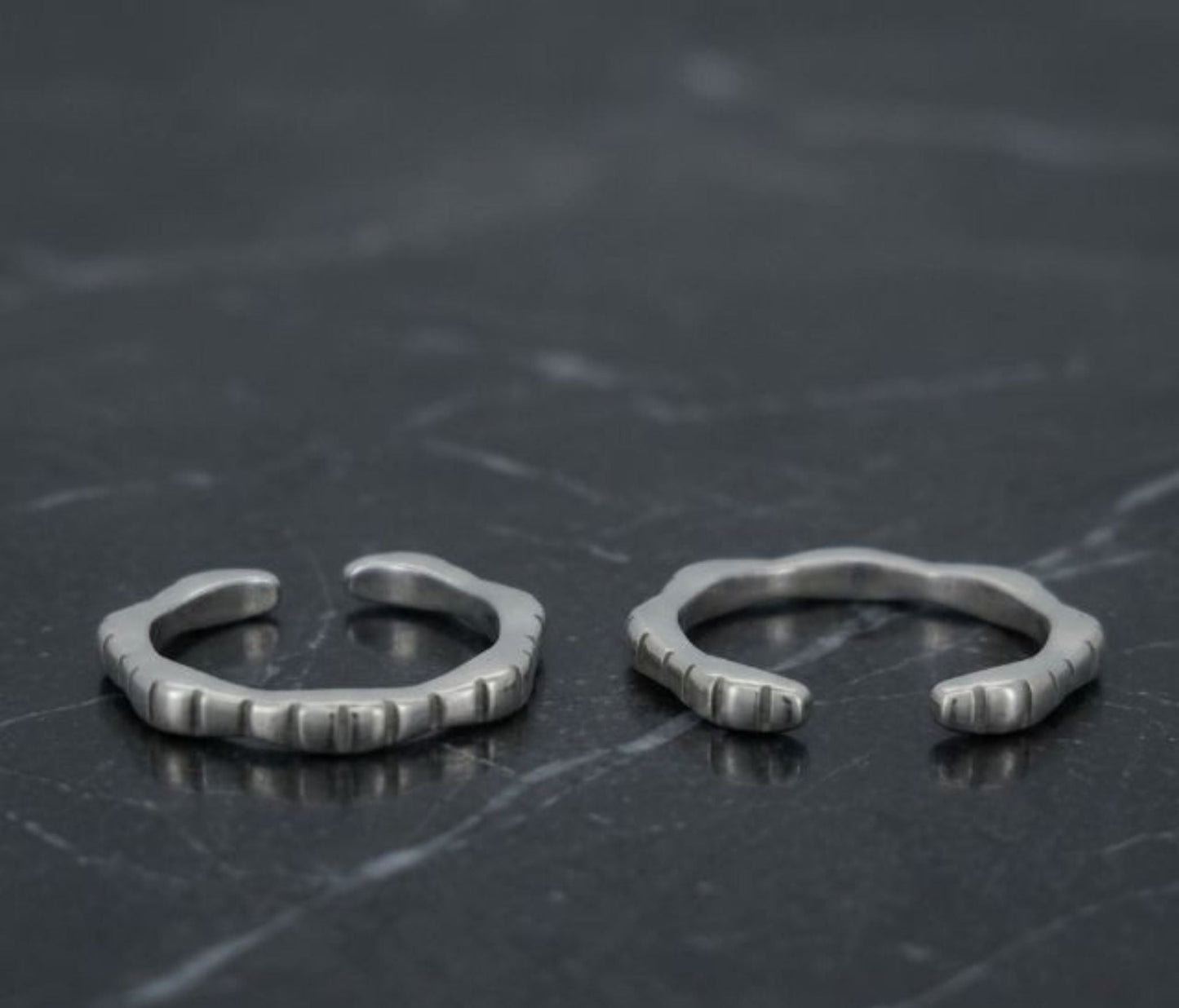 925 Sterling Silver Textured Toe Ring