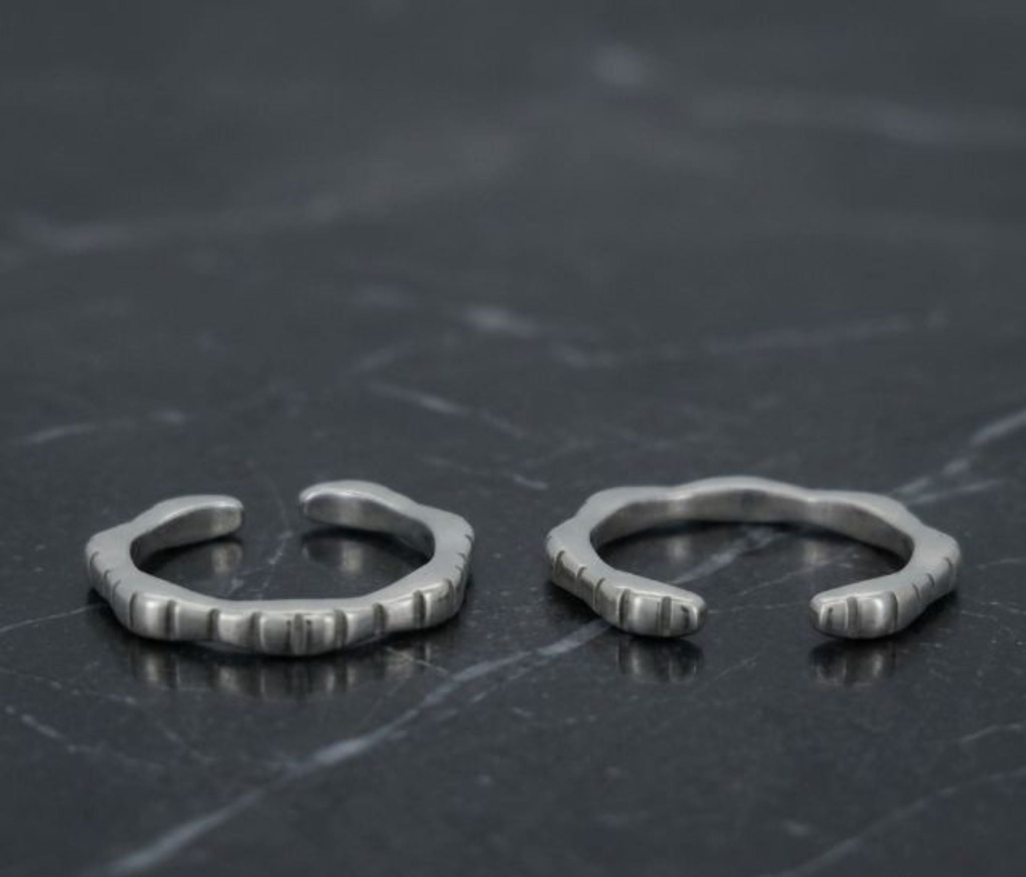 925 Sterling Silver Textured Toe Ring